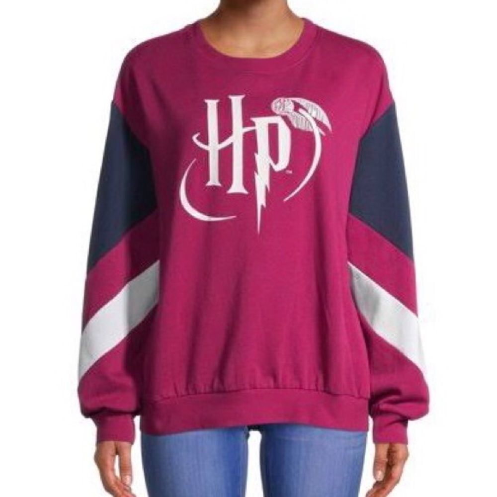 HARRY POTTER Licensed Snitch Sweatshirt Pink Color‎ Block Graphic